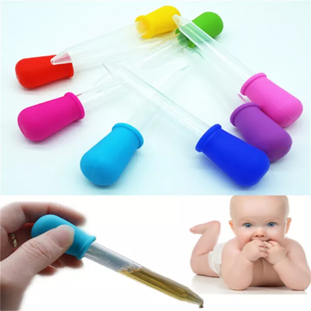 1PC Newborn Baby Kids Silicone Plastic Feeding Medicine Dropper Spoon Burett SN❤