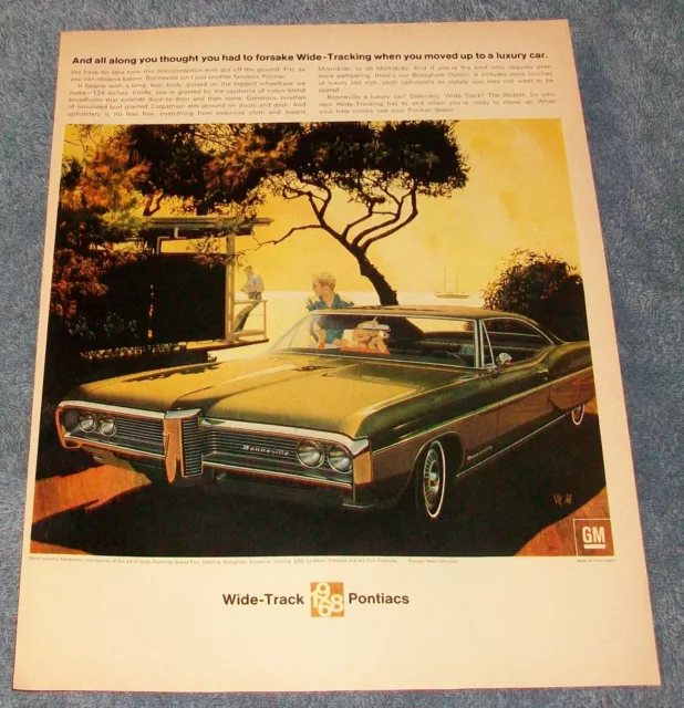 1968 Pontiac Bonneville 2-Door Hardtop Vintage Ad "And All Along You Thought..."