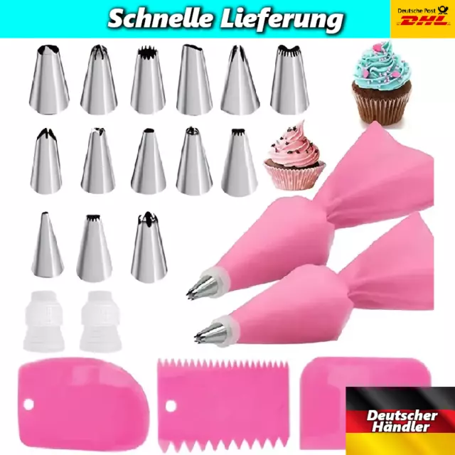 Spritzbeutel Set 21 Teile Spritzbeutel Tüllen Wiederverwendbar Kochen Backen