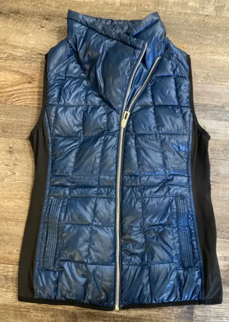 Calvin Klein Womens Navy Blue Performance Quilted Vest Puffer Jacket Size S