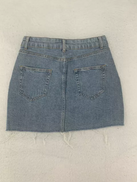 Wild Fable Mini Skirt Womens Size 4 Cut Off Denim Distressed Destroyed Stretch