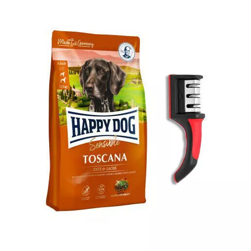 12,5kg Happy Dog Supreme Sensible Toscana + Aiguiseur de couteaux 3 niveaux...