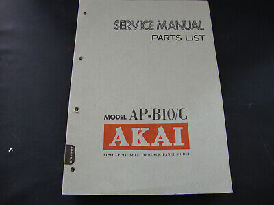 ORIGINALI service manual AKAI ap-b10/c 