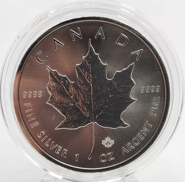 Canadá Elizabeth II 2016 hoja de arce 1 oz plata 0,9999 moneda de 5 USD