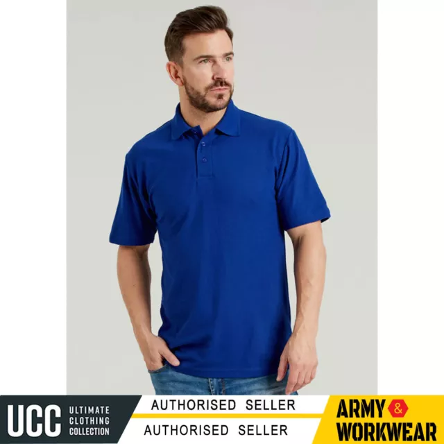 UCC Piqué Polo Diario Polo Polialgodón Unisex Liso Informal Top 3 Botones