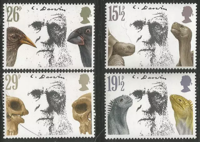 1982 GB Stamp ~ CHARLES DARWIN ~ Set of 4 MNH