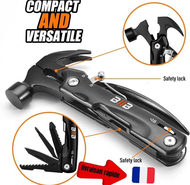12 En 1 Outil Multifonction, Idee Cadeau Original Anniversaire Homme/Femme, Gadg