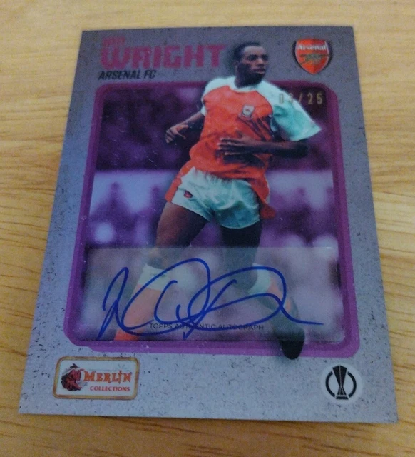 Foto Con Autografo Ian Wright A4 - Poster Stampe Da Collezione Per Tifosi Calcio, Espositore Deluxe In Cornice Nera Opaca, Regalo Per Fan