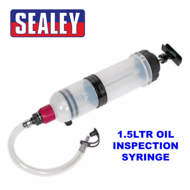 Sealey VS405 Vehicle Car Oil Fluid Inspection Suction Transfer Syringe 1.5ltr