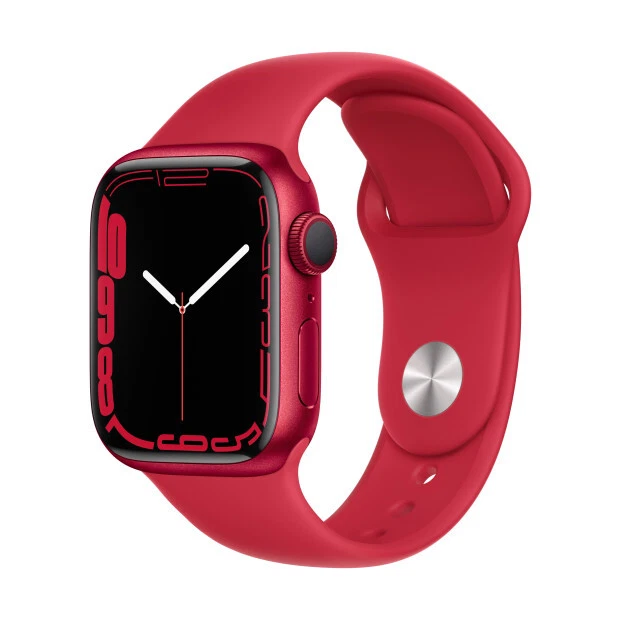 Apple Watch Series 7 GPS 41mm Aluminiumgehäuse Sportarmband rot