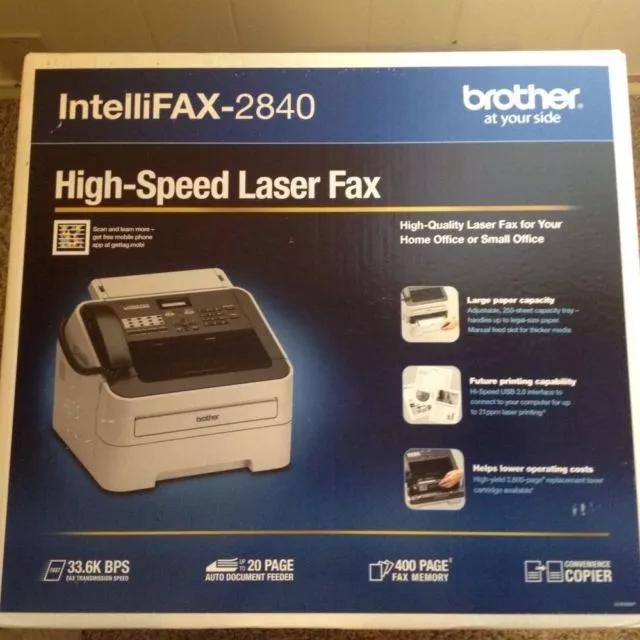 Brand New Brother Intellifax 2840 Monochrome Laser Fax Machine and Copier