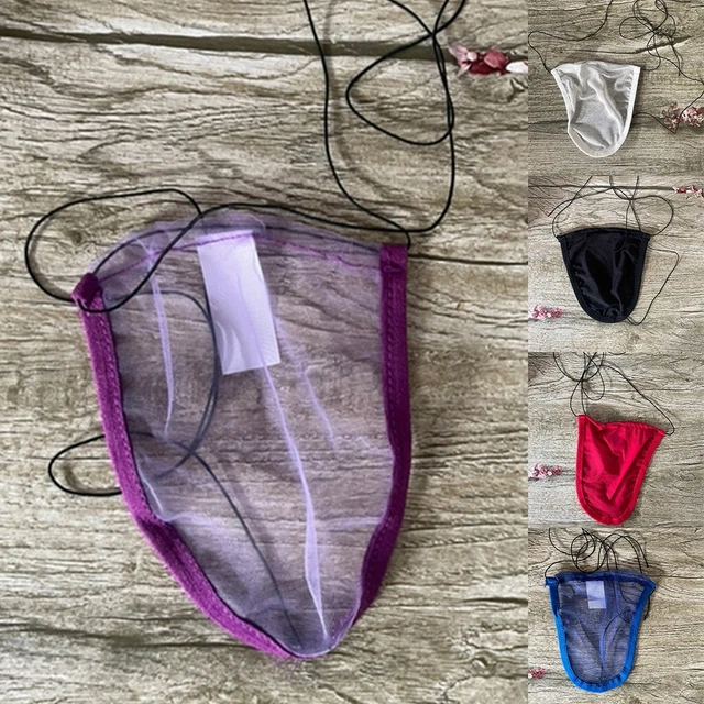 Intimo Sexyuomo Hot Slip Uomo Perizoma Con Rigonfiamento Pouch: Schiena A T, Nero, Spandex, Taglia M, Nuovo Con Etichette Panciotto Uomo - Foto 7