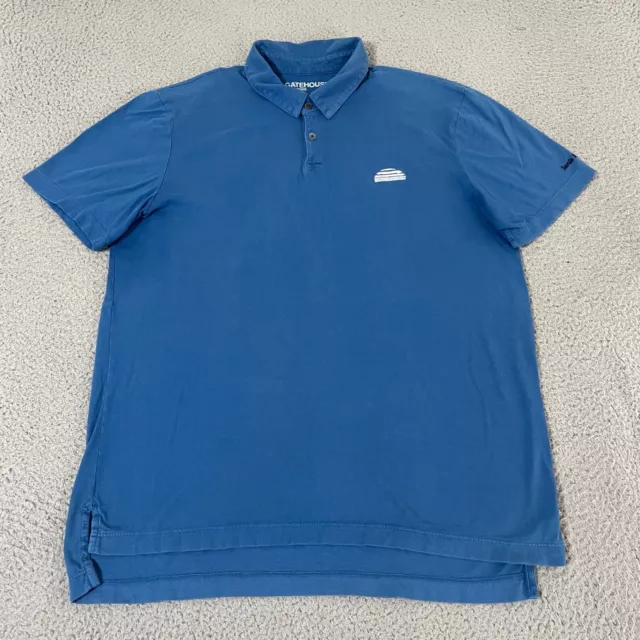 James Perse Polo Shirt Mens 3 Blue Gatehouse Collection Santa Barbara Golfing