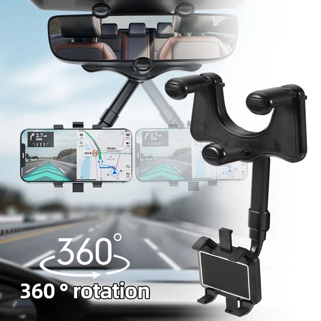 360 ° Rotatif Dans Support De Téléphone Voiture Support Pour Rétroviseur Support