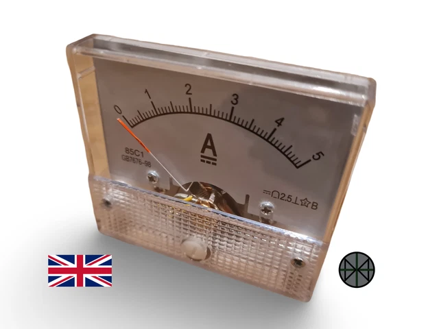AC 1200 Amperometro Analogico DC 0-100A Con Shunt - Misuratore Di Corrente A Pannello, Modello 85C1, Per Impianti Elettrici Misuratore Di Potenza - 4
