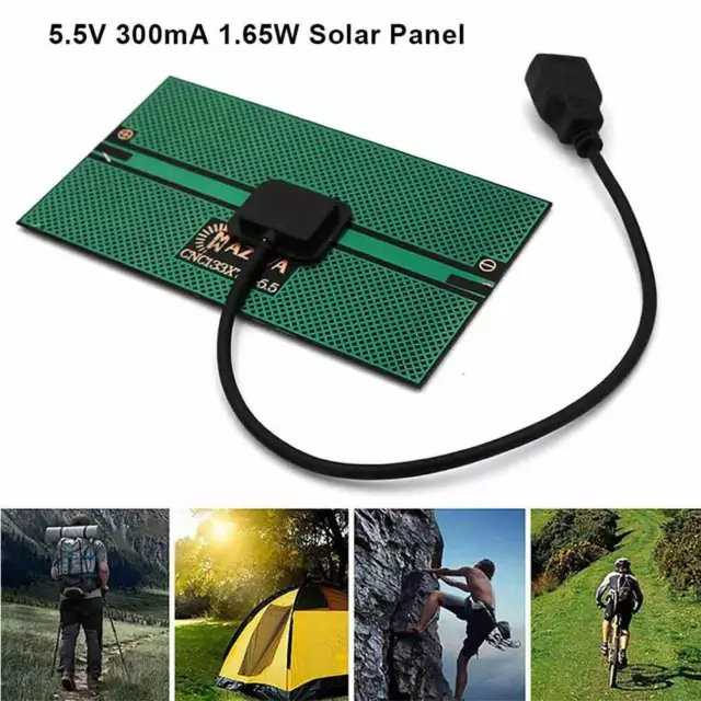 USB solar panel power Outdoor camping Hiking mobile phone camera charger