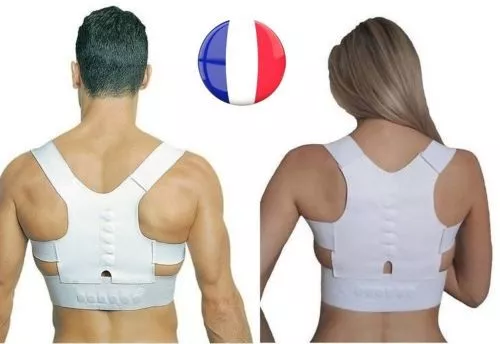 Ajustable Ceinture Correcteur Posture Dos Épaule Support Therapie Magnétique