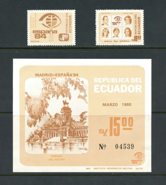 R2608 Équateur 1985 España '85 Ensemble & Feuille MNH