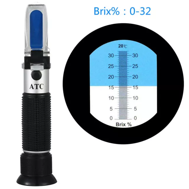 0-32% Brix sugar wine beer fruit scale refractometer alcohol meter test tool -tz