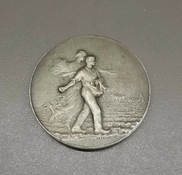 France Médaille Comice agricole de Lille 1854 Cuivre Lecomte SUP