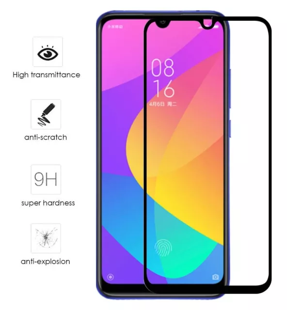 Funda Xiaomi Mi A3 (6.008) Negra TPU GEL SILICONA LISA + CRISTAL COMPLETO 2