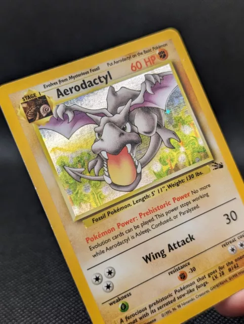 AERODACTYL - 1/62 - Fossil Set - Holo - Pokemon Card - Exc / Near Mint -  Vintage