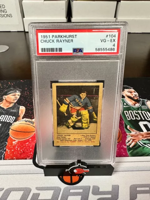 1951 Parkhurst Chuck Rayner Rookie RC #104 PSA 4
