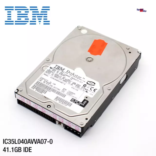 Ide Ata HDD IBM IC35L040AVVA07 41.1GB 7200RPM Disco Duro P/N: 07N9208