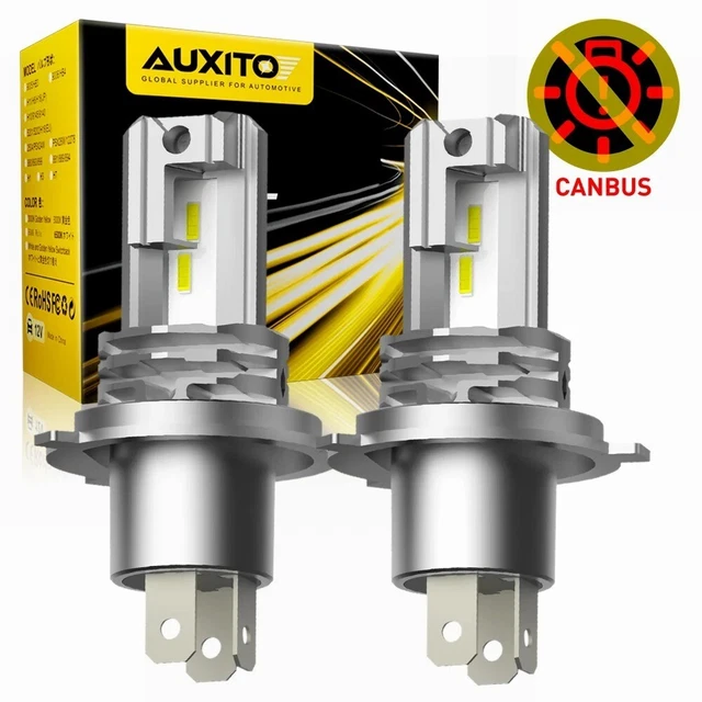 Ampoule LED Moto P45T Jaune 3000K - Phare Haut/Pluie 1000lm - 10-30V - Ruiandsion