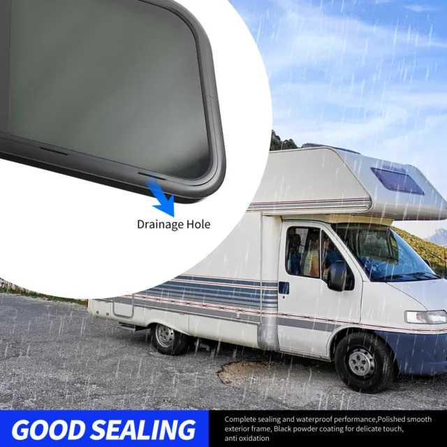 (2631mm/11.2in Wall Thickness)Horizontal Sliding RV Window 35.4 X 17.7in