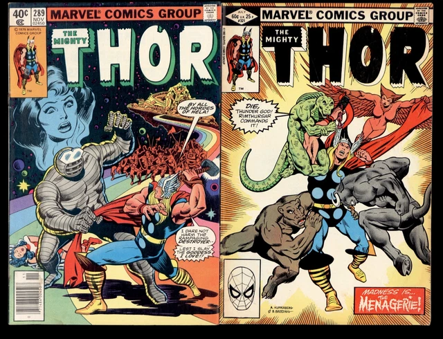 MARVEL comics the MIGHTY THOR # 289, 321 * ungraded comic details scanned