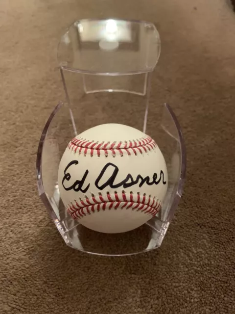 Ed Asner Actor Legend Signed Autographed Official Major League Baseball W/ Case