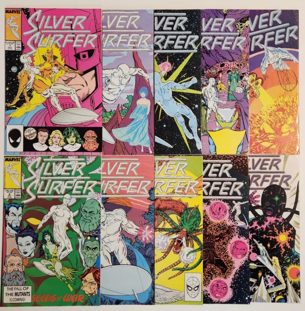 Silver Surfer #1-10 Set (1987, Marvel) VF 2 3 4 5 6 7 8 9 Vol 3 10-Issue Run