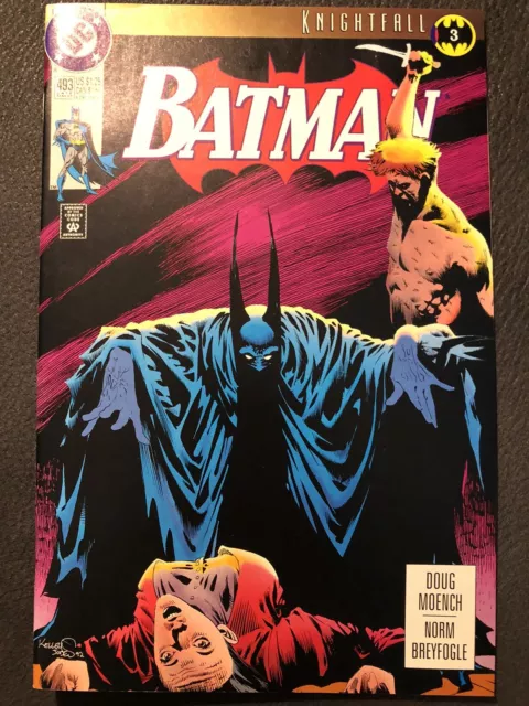 Batman #493 (1993) 9.2 NM DC Key Issue Comic Book Knightfall Part 3 High Grade