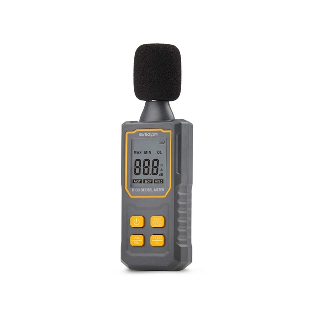 Decibel Meter Sound Level Meter With Data Logging, 13" Large LCD Display Wall Mounted Noise Meter For Classroom W/ 16.4ft Corded Sensor & Alarm Output