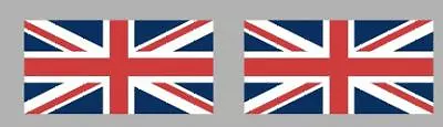 2 x UNION JACK BRITISH FLAG DECALS / STICKERS