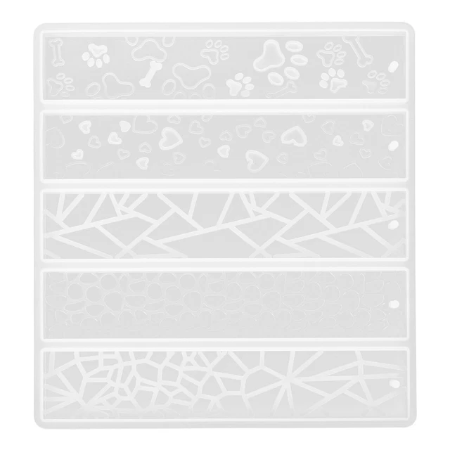 Silicone Keychain Molds Epoxy Resin Bookmark Mold Chocolate Molds Tool 3
