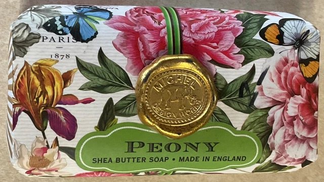 Michel Design Works Peony Shea Butter Bath Soap Bar 9 Oz. NEW Made in England