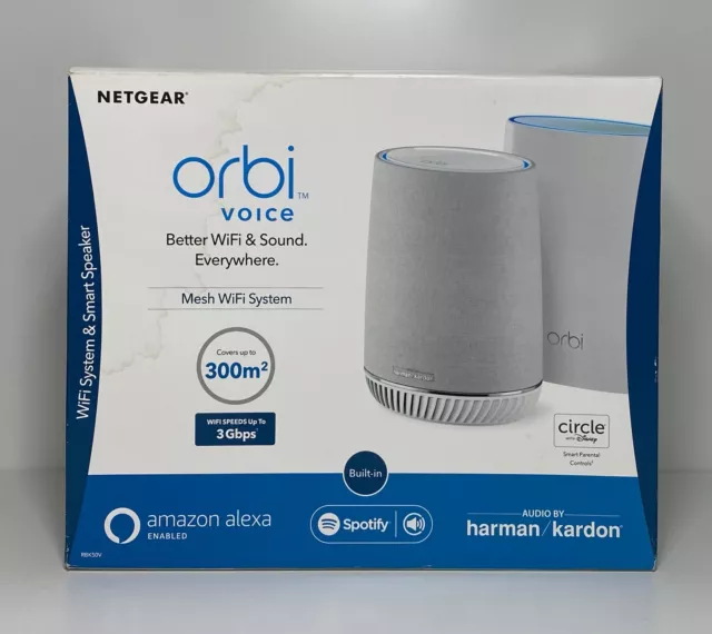 NETGEAR Orbi Voice Tri-band Whole Home Mesh Wi-Fi System with Alexa