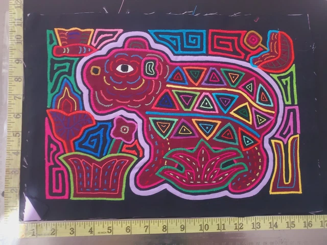 Panama Kuna Mola Folk Art Reverse Applique Embroidery Quilted 1936