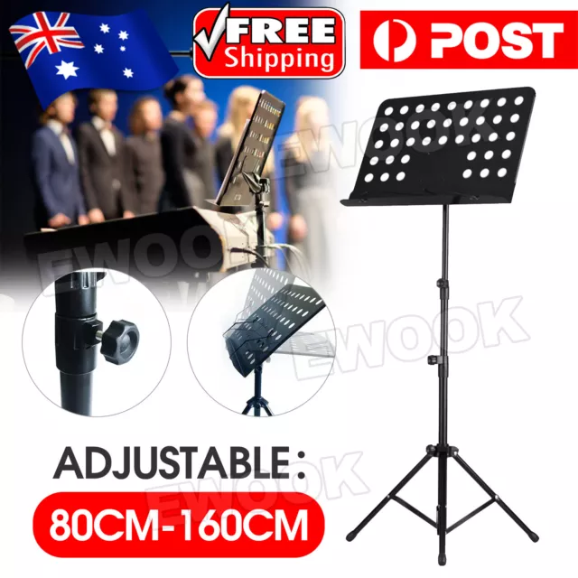 Adjustable Stage Stand Heavy Duty Large Metal Music Sheet Conductor Folding AU