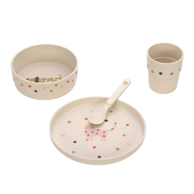 LÄSSIG Kindergeschirr 4tlg. Set Little Mateys Spicy Orange 1310062856