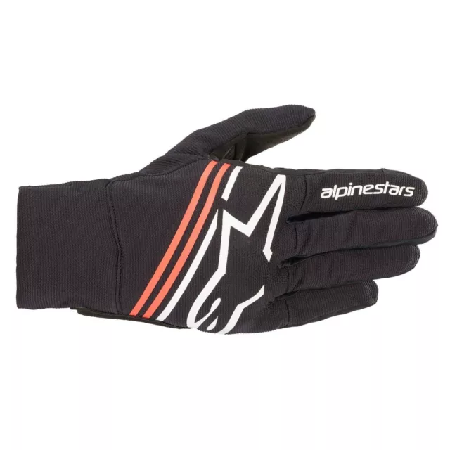 Gants Homme Alpinestars REEF GLOVES Noir Blanc Rouge Fluo