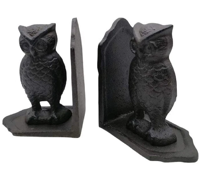 Comfy Hour Antique and Vintage Animal Collection Cast Iron Set of 2 Owls Bookend 3
