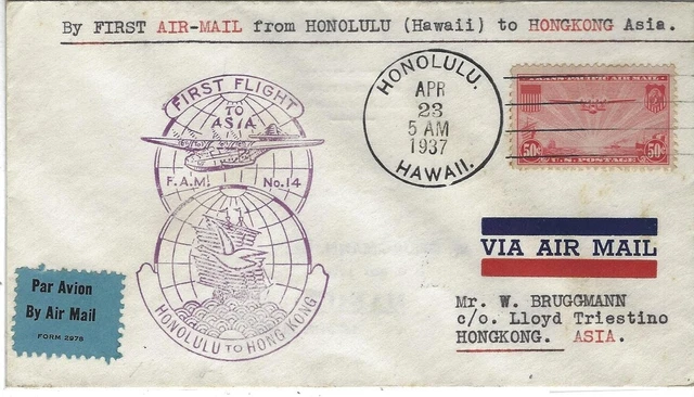 USA Lettre Clipper Trans-Pacific n° 6