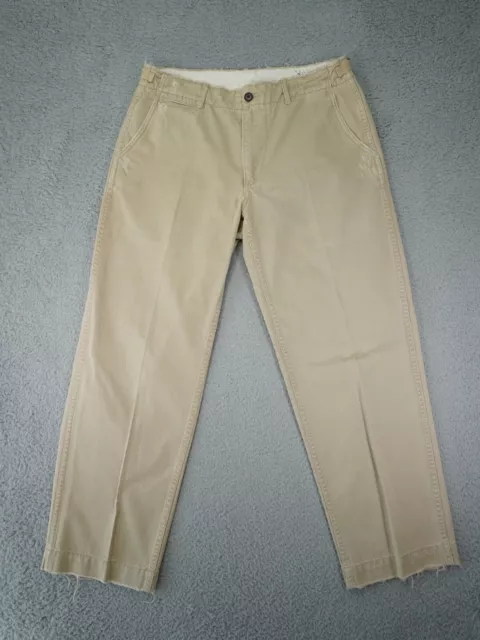 POLO Ralph Lauren Military Type-1 Chino Pants 33x30 Beige 67-RL Distressed