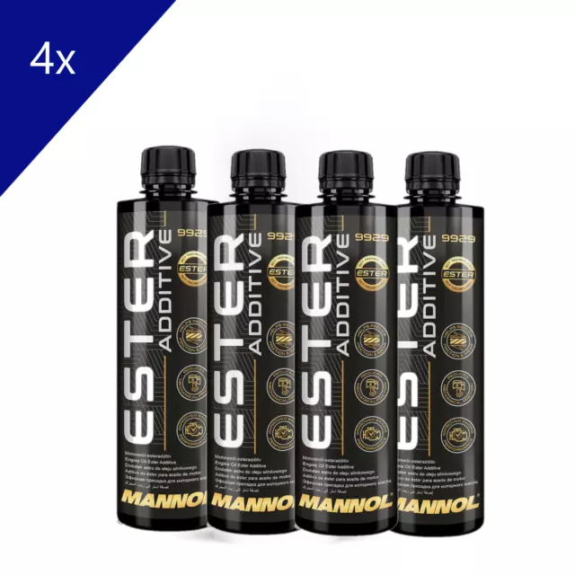 4x 450mL MANNOL Ester Motoröl Additive / Verschleißschutz - 9929