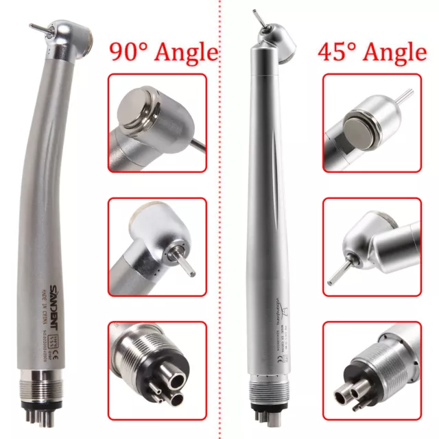 Dental (45° Degree) Surgical High Speed Handpiece Push Button 4 Holes STNABM