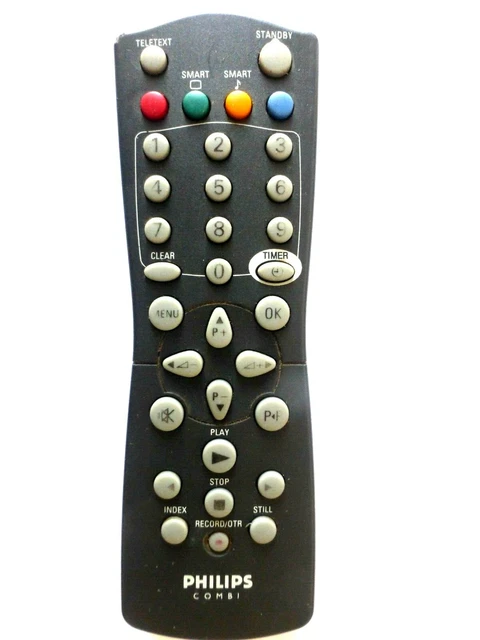Telecomando Universale Di Ricambio VINABTY – Per Philips TV E VCR Combi (modelli VR630, VR730)