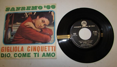 COME TI AMO // VUOI DISCO 45 GIRI    GIGLIOLA CINQUETTI ‎– DIO 